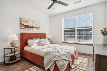 a bedroom with a bed and a ceiling fan at Stella Luxury Apartment Homes, Arizona, 85143